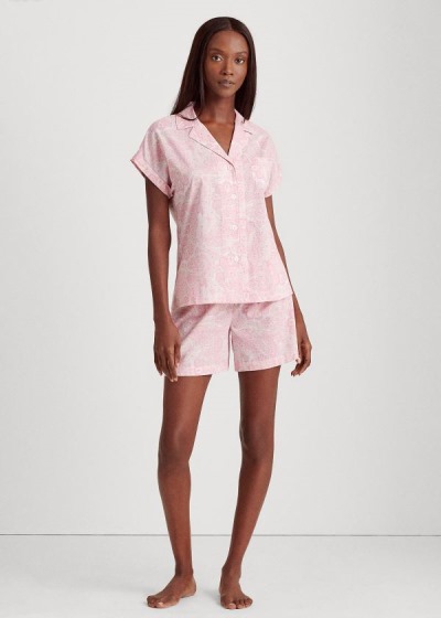 Women's Ralph Lauren Paisley Modal Boxer Pajama Sets | 672593QUK